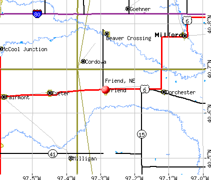 Friend, Nebraska map